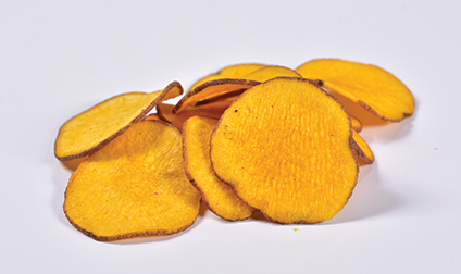 Crispy yellow Sweet potato sices